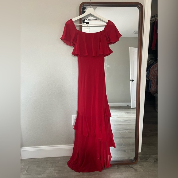 NWT Red Ruffle Dress - Picture 3 of 6